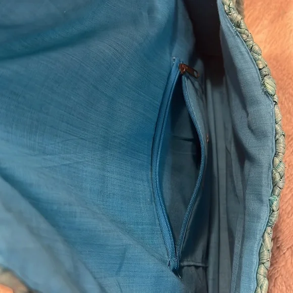 SUN N SAND “Turk Bleu Beauty” Straw Bag - Picture 12 of 15